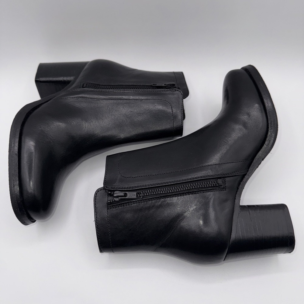 Frye Addie Double Zip Bootie Women's‎ Size 7 Black Leather - Picture 6 of 15